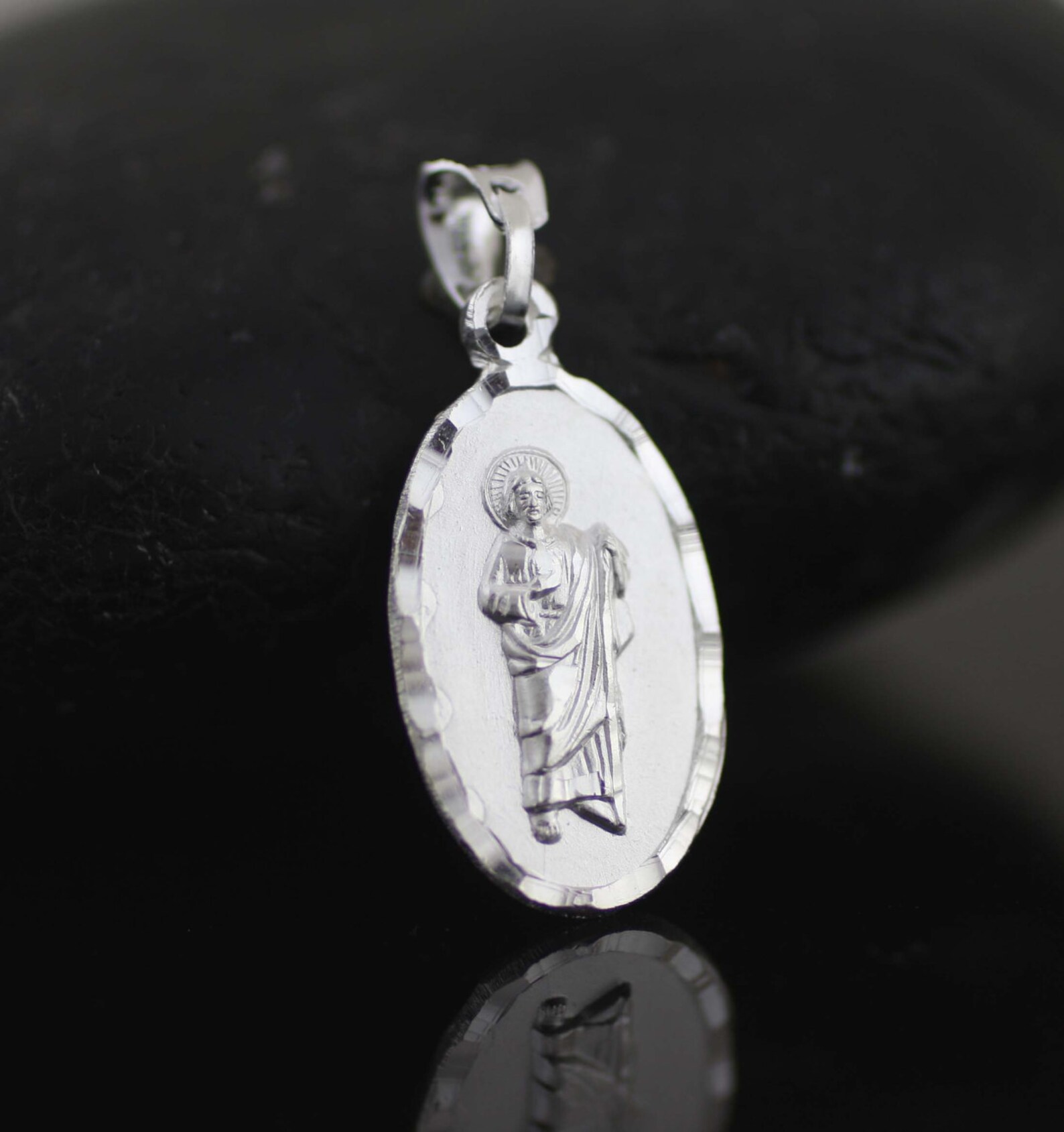 St. Jude Medal Saint Jude Necklace Sterling Silver St Jude - Etsy