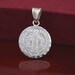 Silver Plated St. Benedict Medal Necklace – 7/8" Charm With 18" Chain, Catholic Gift