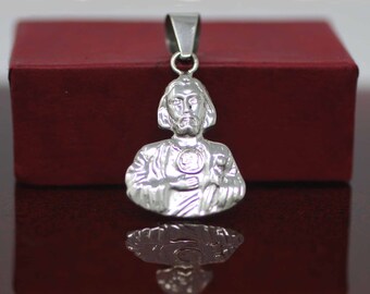 St. Jude Medal, Saint Jude Necklace, Sterling Silver St Jude Necklace, Silver Saint Jude Pendant, Saint of Hope and Impossible Causes