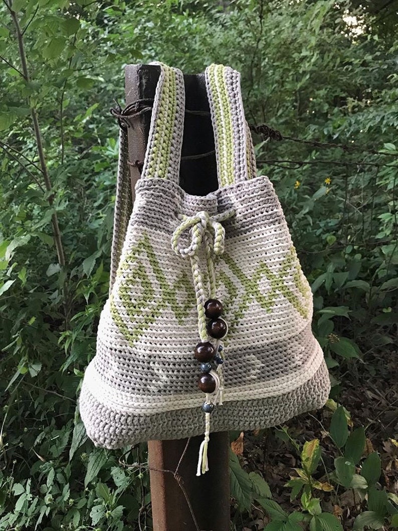 Crochet Boho Backpack Pattern: Into The Woods Backpack image 5