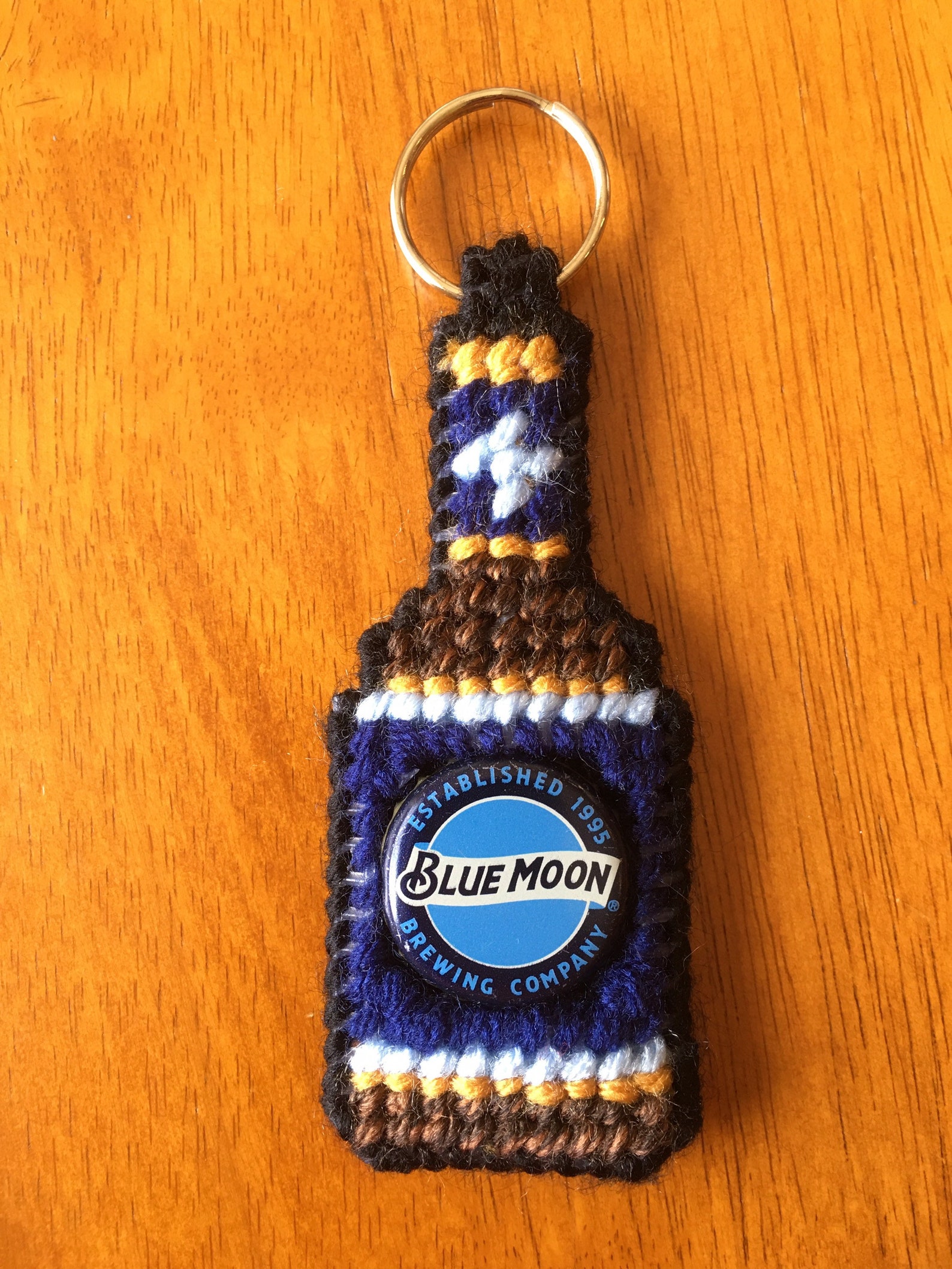 Plastic Canvas Beer BOTTLE CAP KEYCHAIN Etsy