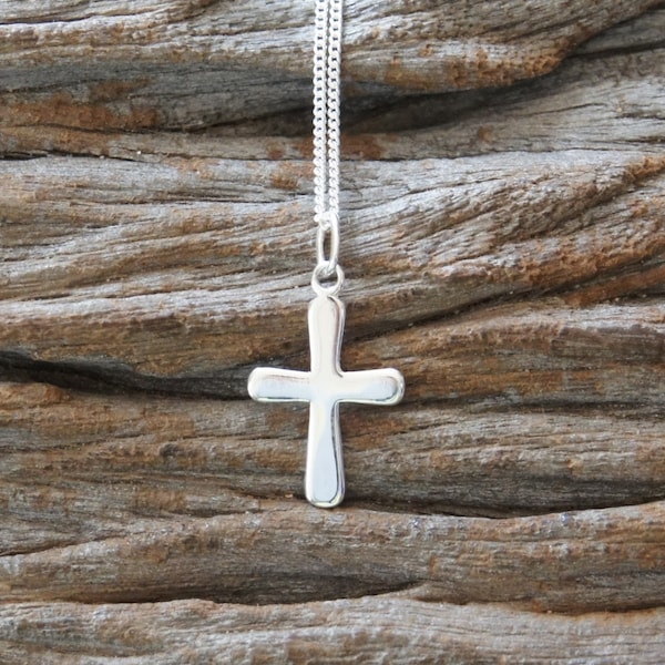 Sterling silver cross necklace, Faith Jewelry, Birthday Gift, Children's Gift