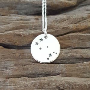 Sterling silver Gemini Necklace, Constellation necklace, 15mm, Zodiac sign necklace, Birthday Gift, Mother's Gift, Kid's Gift