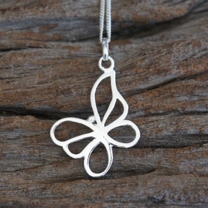 Collar de mariposa de plata de ley, collar de insectos, regalo de cumpleaños, regalo para niños, joyería para niños