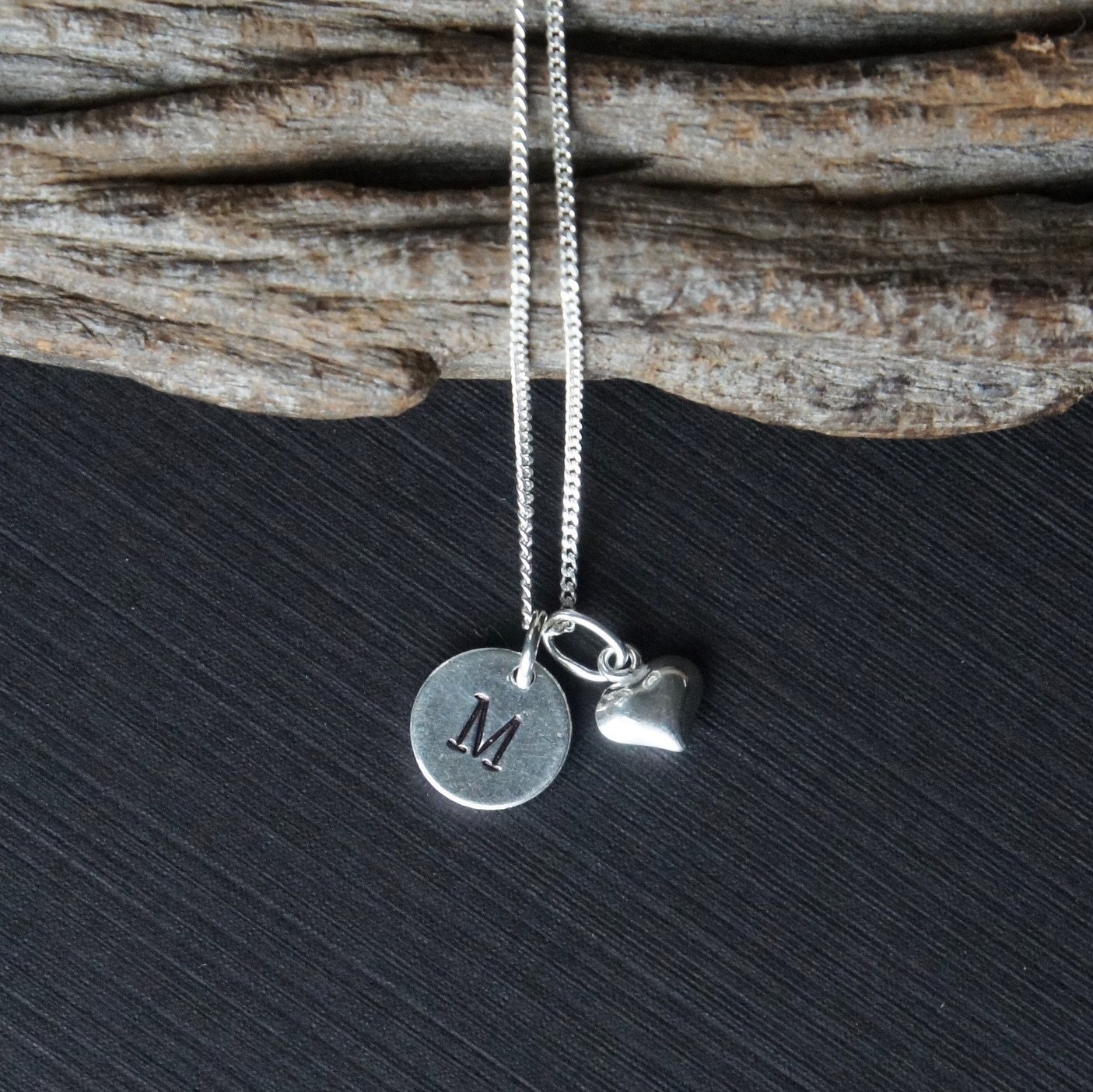 puffy letter necklace