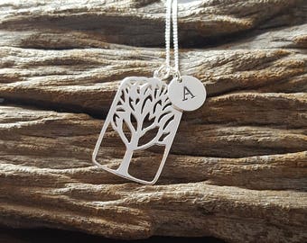 Sterling Silver Tree Necklace, Family Tree Necklace, Personalized Necklace, Tree of Life Necklace, Birthday Gift, Mother's Gift