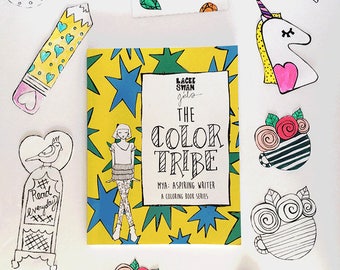 Girls Coloring Book The Color Tribeseries Mya Aspiring Writer Tween Fashion For