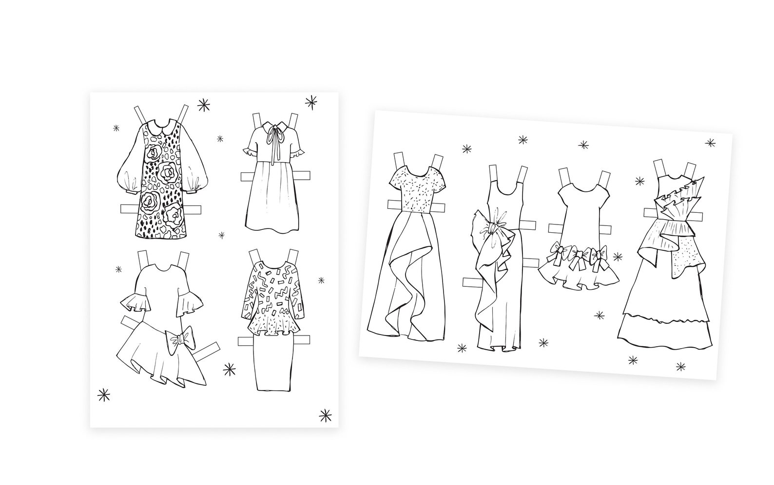 Printable Coloring Paper Dolls, Printable Paper Doll, Paper Crafts ...