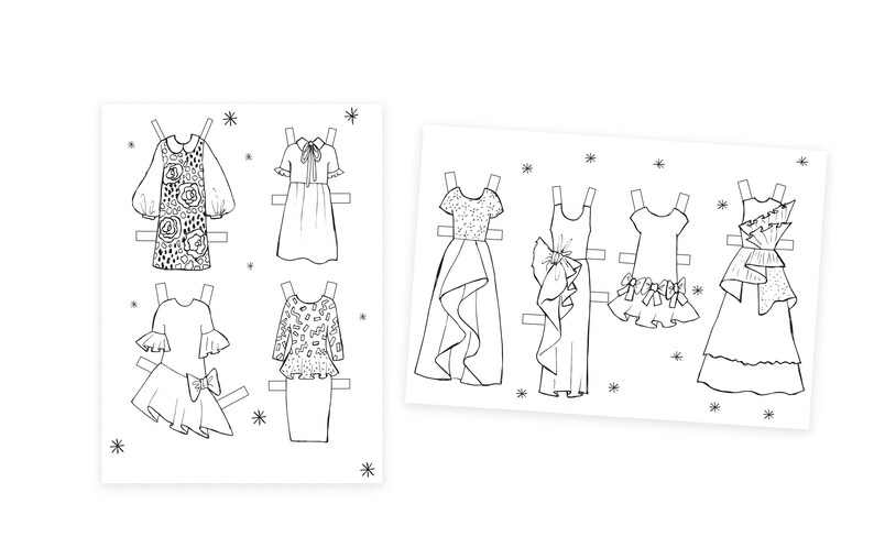 Printable Coloring Paper Dolls, Printable Paper Doll, Paper Crafts ...