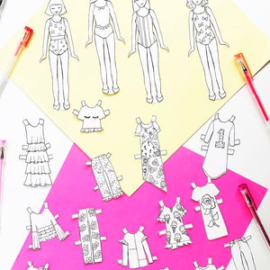Printable Coloring Paper Dolls, Printable Paper Doll, Paper Crafts ...