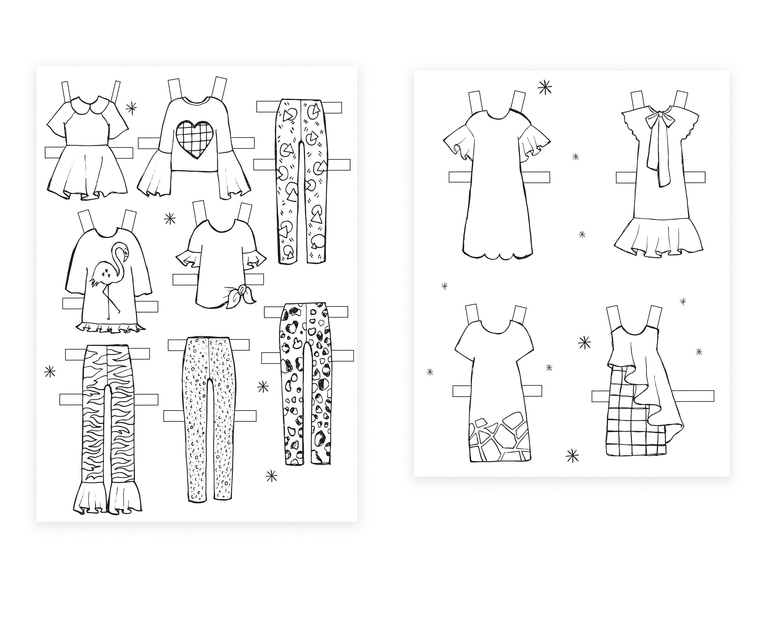 Printable Coloring Paper Dolls, Printable Paper Doll, Paper Crafts ...