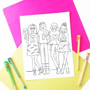 Be Kind Coloring Page, coloring printable, kindness, be kind, random acts of kindness, kindness activities, kindness coloring page