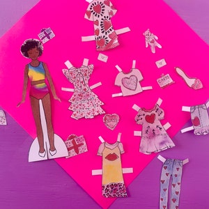Paper Doll Printable PDF LOVE Printable Paper Paper Dolls Paper Doll ...