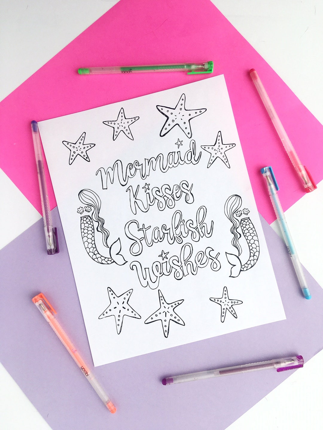 Coloring Page, Printable, Mermaid, Coloring, Printable Coloring, Kids ...