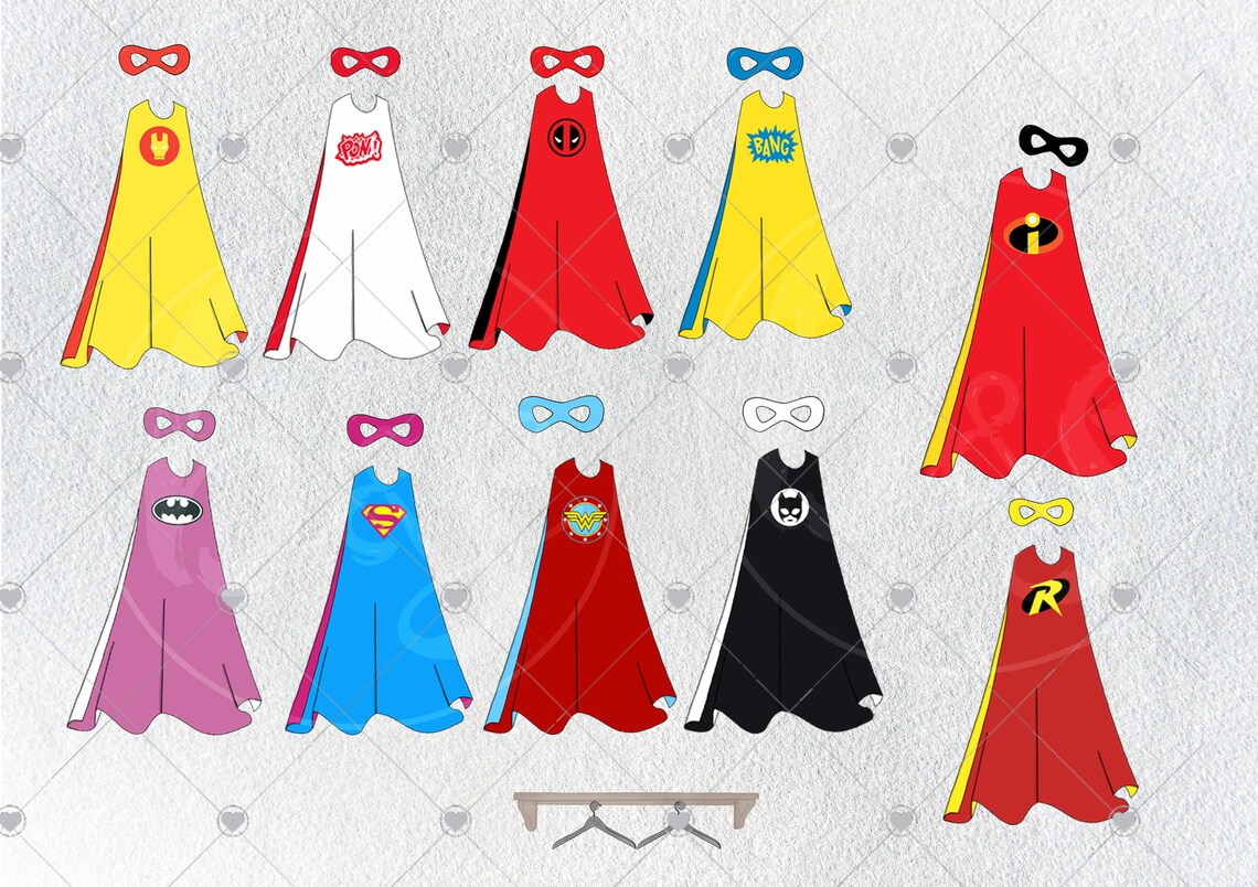 Superhero Clipart Princess Clipart Personalised Print Kids - Etsy UK