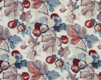 BARTSON -- Handmade Decorative Designer Toss Accent Pillow Cushion Cover Case (Botanical Floral Fig Leaf- Blue/Navy/Natural/Wine/Red/Ivory)