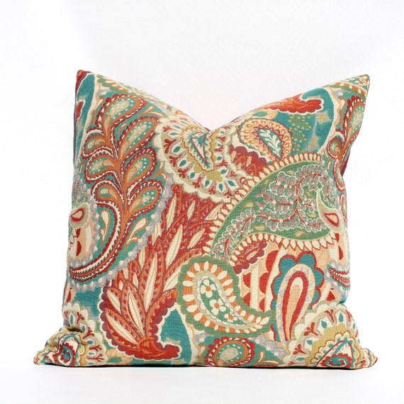 Contemporary Paisley -- Decorative Pillow Cover