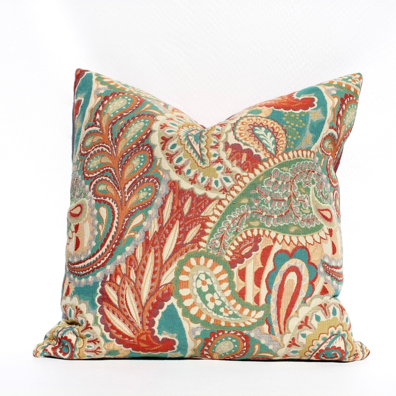 Contemporary Paisley Decorative Pillow Cover Etsy