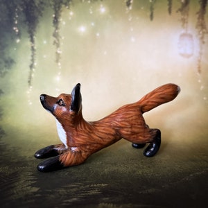 Hand Sculpted Red Fox Totem
