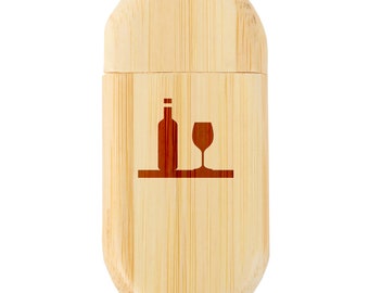 Lightning 8Gb Bamboo USB Flash Drive with Rounded Corners Wood Flash Drive with Laser Engraving 8Gb USB Gift for All Occasions