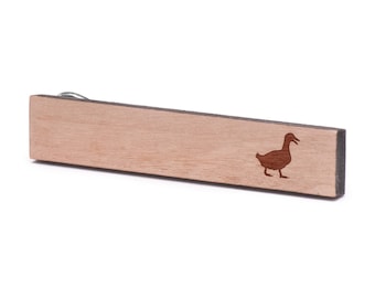 Duck Tie Clip, Wood, Gift For Him, Wedding Gifts, Groomsman Gifts, and Personalized