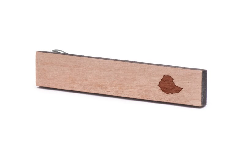 Groomsman Gifts Wood Wedding Gifts Ethiopia Tie Clip Gift For Him and Personalized