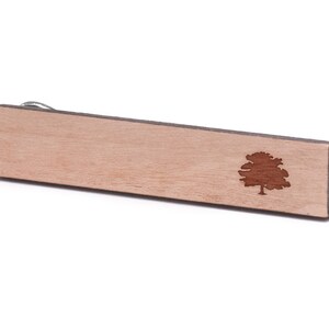 Oak Tree Tie Clip, Wood, Gift For Him, Wedding Gifts, Groomsman Gifts, and Personalized