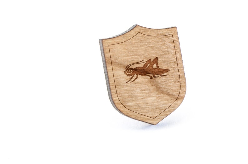 Grasshopper Lapel Pin, Wooden Pin, Wooden Lapel, Gift For Him or Her, Wedding Gifts, Groomsman Gifts, and Personalized image 1