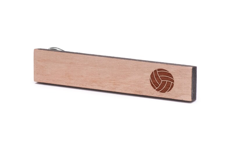 Wood Wedding Gifts Gift For Him Volleyball Tie Clip and Personalized Groomsman Gifts