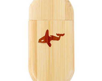 Orca 8Gb Bamboo Usb Flash Drive With Rounded Corners - Wood Flash Drive With Laser Engraving - 8Gb Usb Gift For All Occasions
