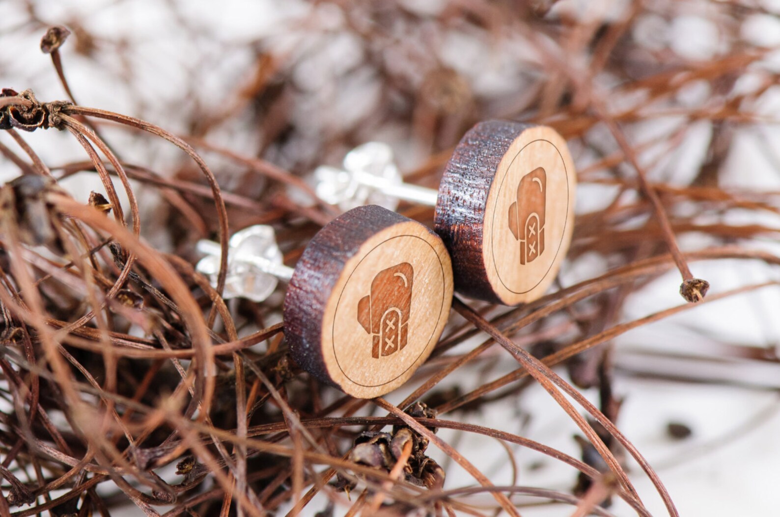Boxing Glove Stud Earring Wooden Earring Gift for Him or Etsy