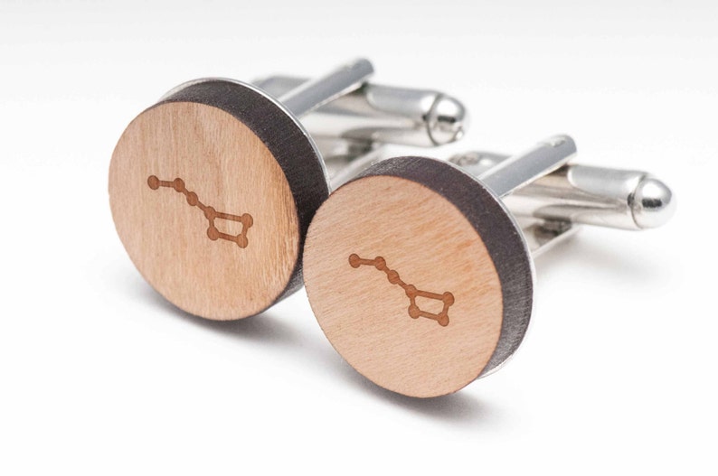 and Personalized Groomsman Gifts Big Dipper Wood Cufflinks Gift For Him Wedding Gifts