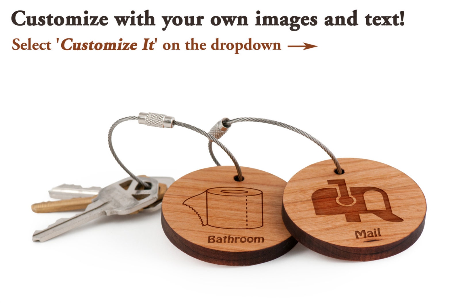 Log Cabin Keychain Wood Keychain Custom Keychain Gift for Etsy