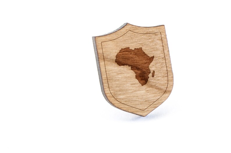 Africa Lapel Pin Wooden Pin Wooden Lapel Gift For Him or Etsy
