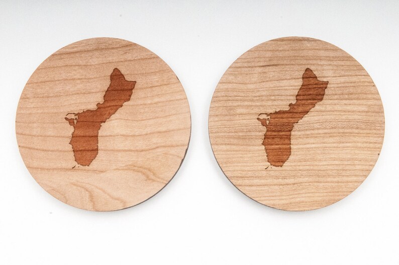 Wedding Gifts and Personalized Guam Wood Cufflinks Gift For Him Groomsman Gifts