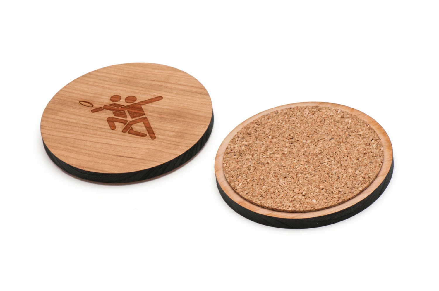 Ultimate Frisbee Wooden Coasters Set of 4 Gifts For Him Etsy