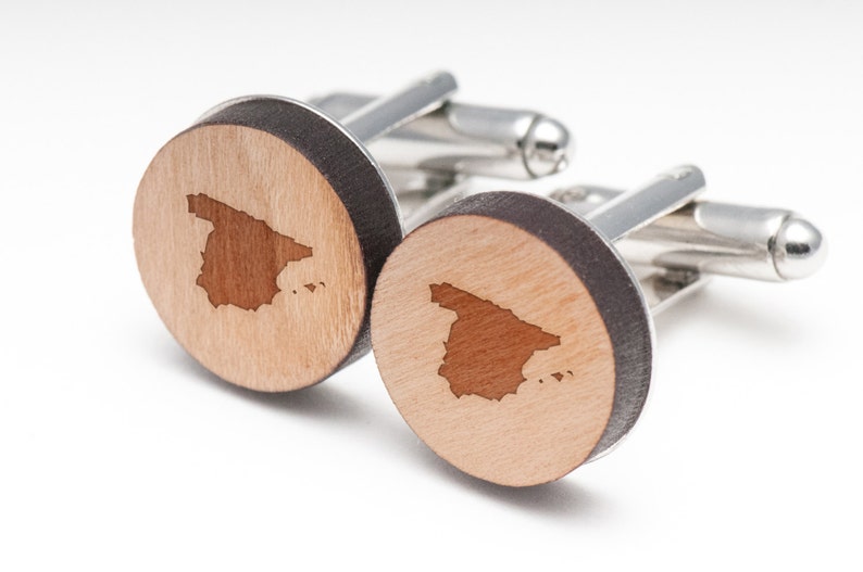 Wedding Gifts and Personalized Groomsman Gifts Spain Wood Cufflinks Gift For Him