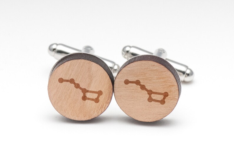 and Personalized Groomsman Gifts Big Dipper Wood Cufflinks Gift For Him Wedding Gifts