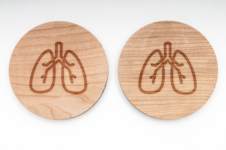 and Personalized Anatomical Lungs Wood Cufflinks Gift For Him Groomsman Gifts Wedding Gifts