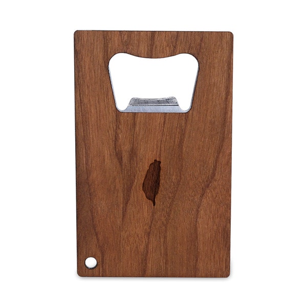 Taiwan Bottle Opener With Wood, Stainless Steel Credit Card Size, Bottle Opener For Your Wallet, Credit Card Size Bottle Opener