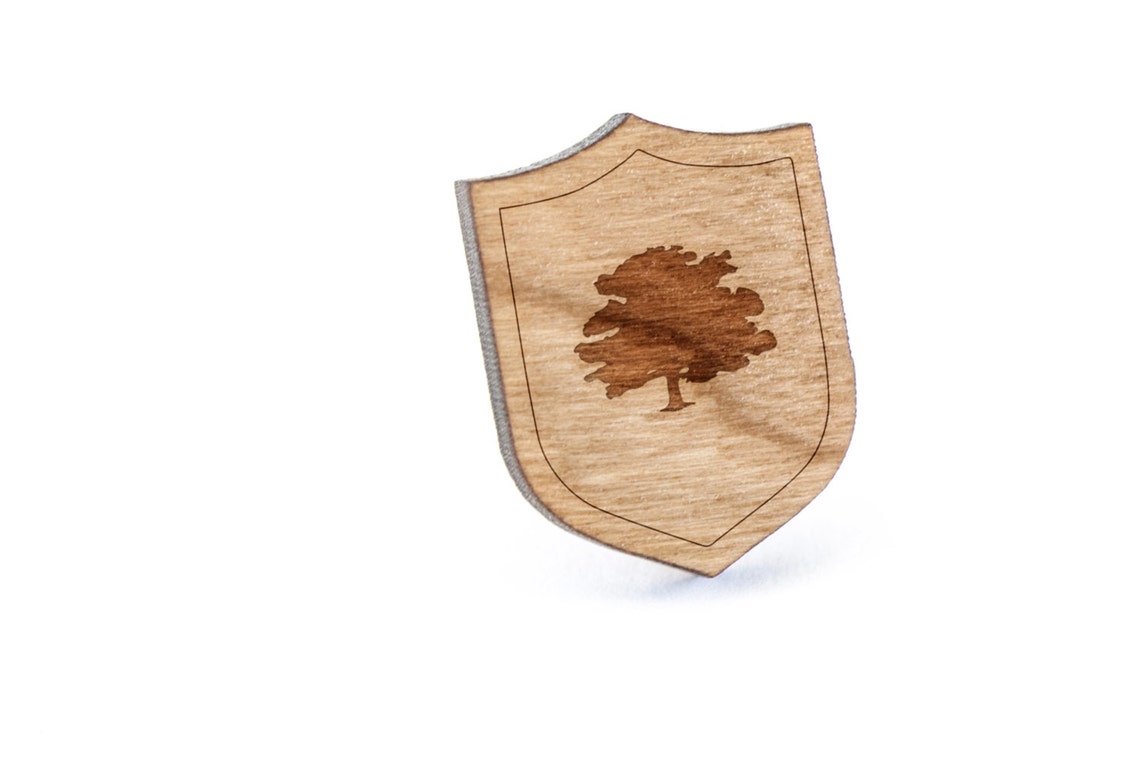 Oak Tree Lapel Pin Wooden Pin Wooden Lapel Gift for Him or Etsy