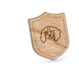 Boykin Spaniel Lapel Pin, Wooden Pin, Wooden Lapel, Gift For Him or Her, Wedding Gifts, Groomsman Gifts, and Personalized