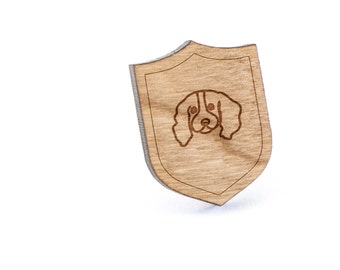 Boykin Spaniel Lapel Pin, Wooden Pin, Wooden Lapel, Gift For Him or Her, Wedding Gifts, Groomsman Gifts, and Personalized
