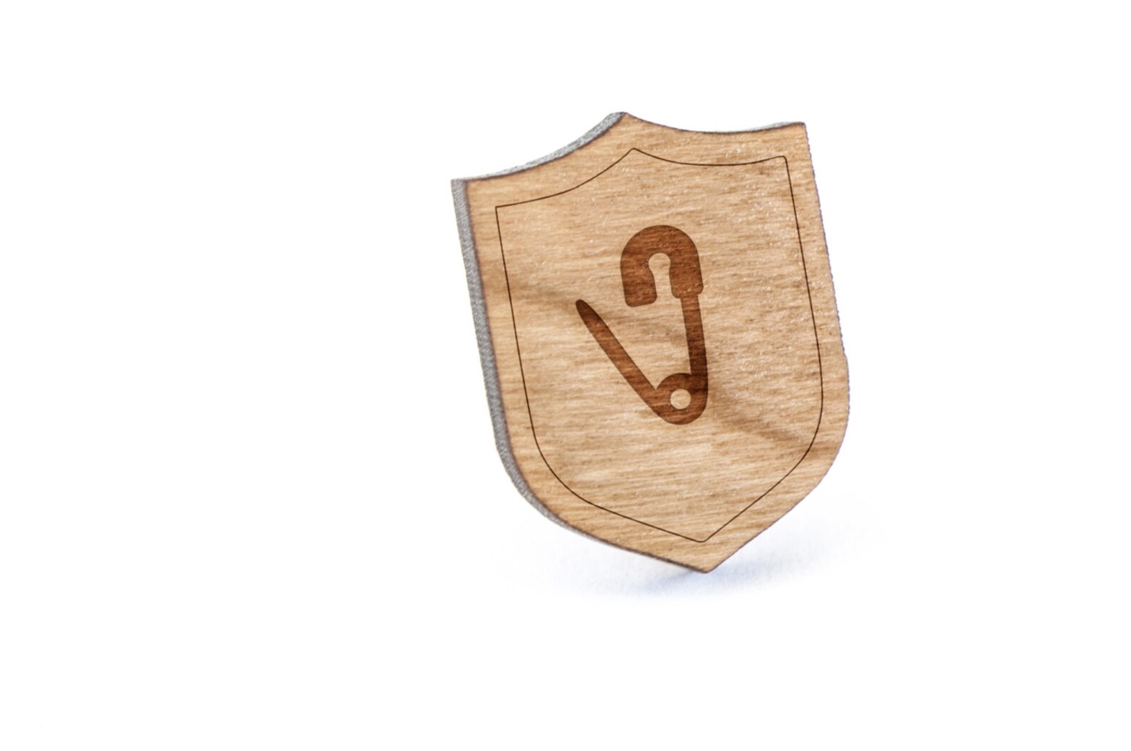 Safety Pin Lapel Pin Wooden Pin Wooden Lapel Gift for Him Etsy