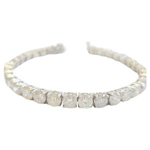Pulsera de tenis con diamantes naturales de 18,75 quilates en oro blanco de 14 quilates