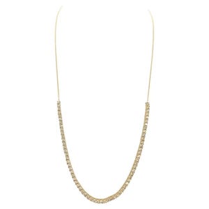 2.28 Carat Natural Diamond Mini Necklace Yellow Gold 18&#39;&#39;