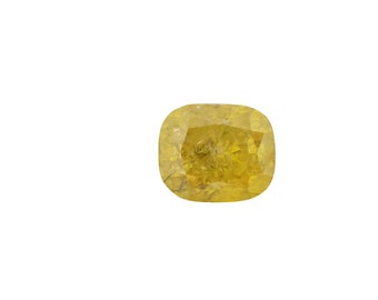 GIA 10.07 Carat Natural Yellow Cushion Shape Diamond