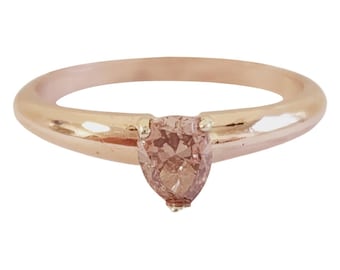 Price to Sell   0.30 Ct Natural Fancy Brownish Pink Ring , IGI CERT