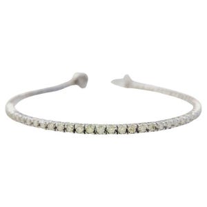 Pulsera de tenis con diamantes naturales de 1,90 quilates en oro blanco de 14 quilates