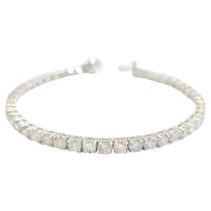 Pulsera de tenis con diamantes naturales de 8,53 quilates en oro blanco de 14 quilates